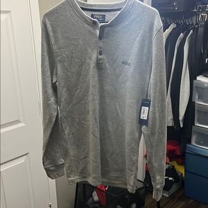 Polo by Ralph Lauren Gray Long Sleeve Tee
